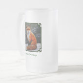 Cute Red Fox in Winter Snow Matglas Bierpul (Voorkant links)