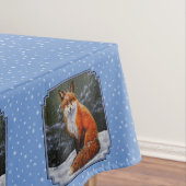 Cute Red Fox in Winter Snow Tafelkleed (Voorbeeld)