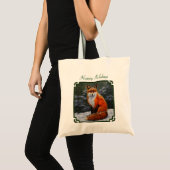 Cute Red Fox in Winter Snow Tote Bag (Voorkant (product))