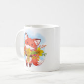 Cute Red Fox met valkleppen Koffiemok (Voorkant links)
