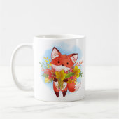 Cute Red Fox met valkleppen Koffiemok (Links)