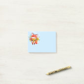 Cute Red Fox met valkleppen Post-it® Notes (Op bureau)
