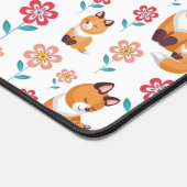 Cute red fox moeder met baby Moederdag Bureaumat (Hoek)
