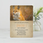Cute Red Fox Natuur Birthday Kaart (Staand voorkant)