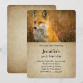 Cute Red Fox Natuur Birthday Kaart (Voorkant / Achterkant)