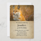 Cute Red Fox Natuur Birthday Kaart (Voorkant)