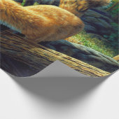 Cute Red Fox Pups afspelen Cadeaupapier (Hoek)