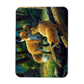 Cute Red Fox Pups afspelen Magneet (Verticaal)