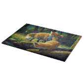 Cute Red Fox Pups afspelen Snijplank (Hoek)