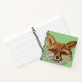Cute Red Fox schilder realistische acrylkunst Notitieboek (Binnen)