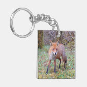 Cute Red Fox Sleutelhanger (Voorkant Links)