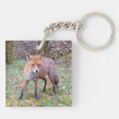 Cute Red Fox Sleutelhanger (Achterkant)