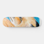 Cute red Fox Waterverf Art Persoonlijk Skateboard (Horizontaal)