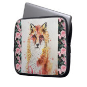 Cute Red Fox Waterverf Girls Ladie Laptop Sleeve (Voorkant Links)