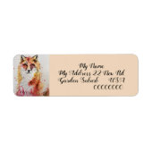 Cute Red Fox Waterverf Return Address Labels (Voorkant)