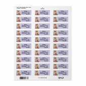 Cute Red Fox Waterverf Return Address Labels (Full Sheet)