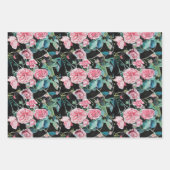 Cute Red Fox Waterverf Roos Woodland Animal Art Inpakpapier Vel (Voorkant 2)