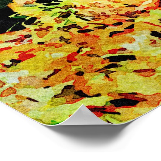 Cute Red Fox Waterverf Schilder Wildlife Art Poster (Hoek)