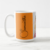 Cute Red Fox Waterverf Schilderen Mok Sinaasappel (Links)