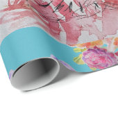 Cute Red Fox Waterverf Woodland Animal Art Cadeaupapier (Rol Hoek)