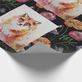 Cute Red Fox Waterverf Woodland Animal Art Cadeaupapier (Hoek)