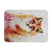 Cute Red Fox Waterverf Woodland Animal Art Magneet (Horizontaal)