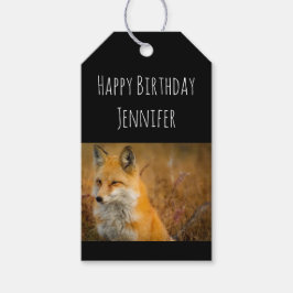 Cute Red Fox Wilde Natuur Cadeaulabel