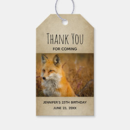 Cute Red Fox Wilde Natuur Cadeaulabel