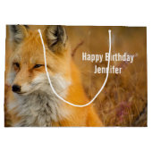 Cute Red Fox Wilde Natuur Groot Cadeauzakje (Achterkant)