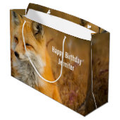 Cute Red Fox Wilde Natuur Groot Cadeauzakje (Achterkant Gekanteld)