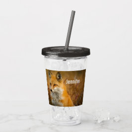 Cute Red Fox Wilderness Natuur Acryl Drinkbeker