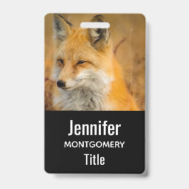 Cute Red Fox Wilderness Natuur Badge