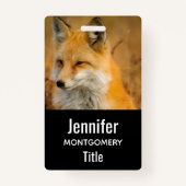 Cute Red Fox Wilderness Natuur Badge (Achterkant)