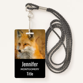 Cute Red Fox Wilderness Natuur Badge