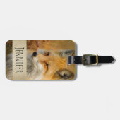Cute Red Fox Wilderness Natuur Bagagelabel (Voorkant horizontaal)
