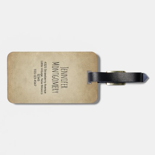 Cute Red Fox Wilderness Natuur Bagagelabel (Achterkant horizontaal)