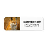 Cute Red Fox Wilderness Natuur Etiket (Voorkant)