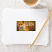 Cute Red Fox Wilderness Natuur Etiket (Insitu)