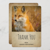 Cute Red Fox Wilderness Natuur Foto bedankt (Voorkant / Achterkant)