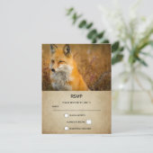 Cute Red Fox Wilderness Natuur Foto RSVP Kaartje (Staand voorkant)