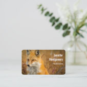 Cute Red Fox Wilderness Natuur Foto Visitekaartje (Staand voorkant)