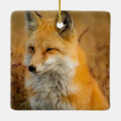 Cute Red Fox Wilderness Natuur Keramisch Ornament (Achterkant)