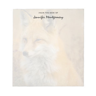 Cute Red Fox Wilderness Natuur Notitieblok