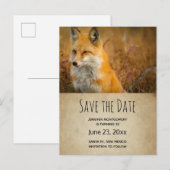 Cute Red Fox Wilderness Natuur Photo Save the Date Uitnodiging Briefkaart (Voorkant / Achterkant)