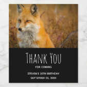 Cute Red Fox Wilderness Natuur Wijn Etiket (Enkel label)