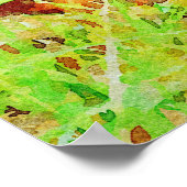 Cute Red Fox Wildlife Waterverf Schilderkunst Poster (Hoek)