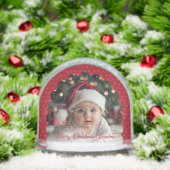 Cute Red Frame Child Photo Snow Globe Sneeuwbol (Kerstmis)