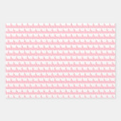 Cute red fuchsia roze pijl met dubbel hart inpakpapier vel (Voorkant 3)