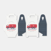 Cute Red Garbage Truck Kinder elke zondag Bedankdoosjes (Uitgevouwen)