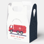 Cute Red Garbage Truck Kinder elke zondag Bedankdoosjes (Geopend)